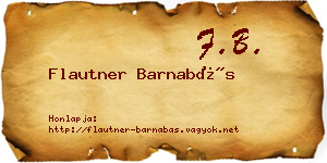 Flautner Barnabás névjegykártya